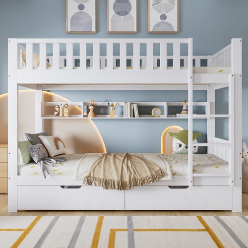 Wooden bunk bed single - bed, loft