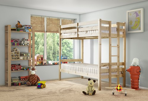 Bunkbed solid pine heavy duty - bunkbed,