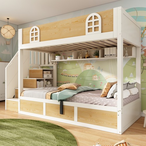 Bunk bed 3ft single - wooden,