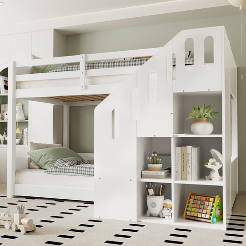 Kids bunk beds 3ft single - beds, pine
