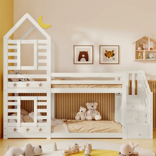 Bunk bed with storage - bed,