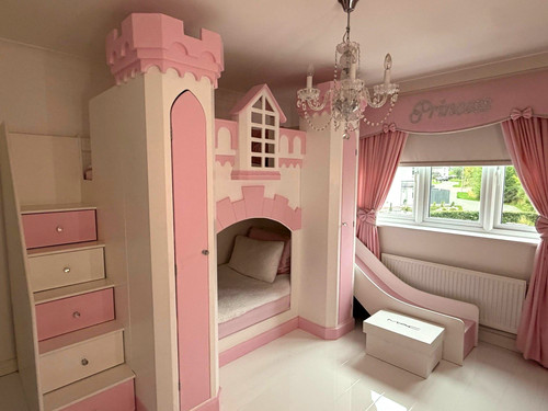 Bespoke castle bunk bed with - castle,