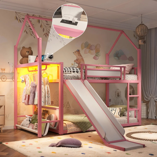 Twin over pink - twin, bunk