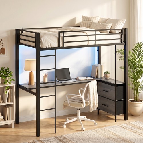 Homcom metal bunk bed with - homcom,