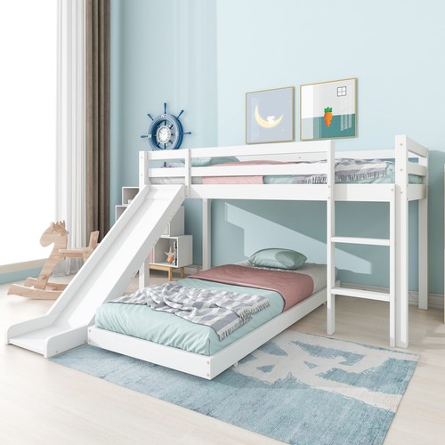 3ft single bunk beds pine - bunk,
